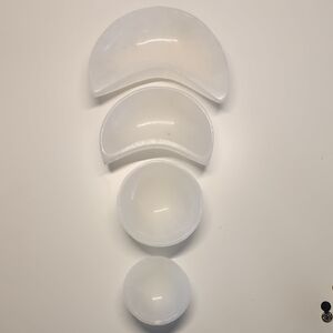 Set of White Crystal Bowls